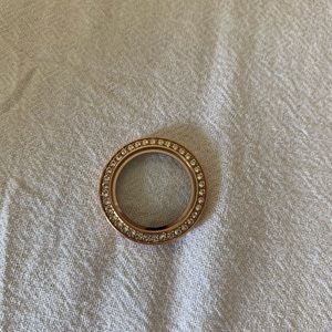 Origami Owl small rose gold locket face